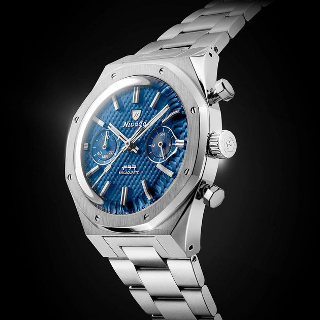 Nivada Grenchen F77 Chrono Blue Mecaquartz – 68000Q77 – Little