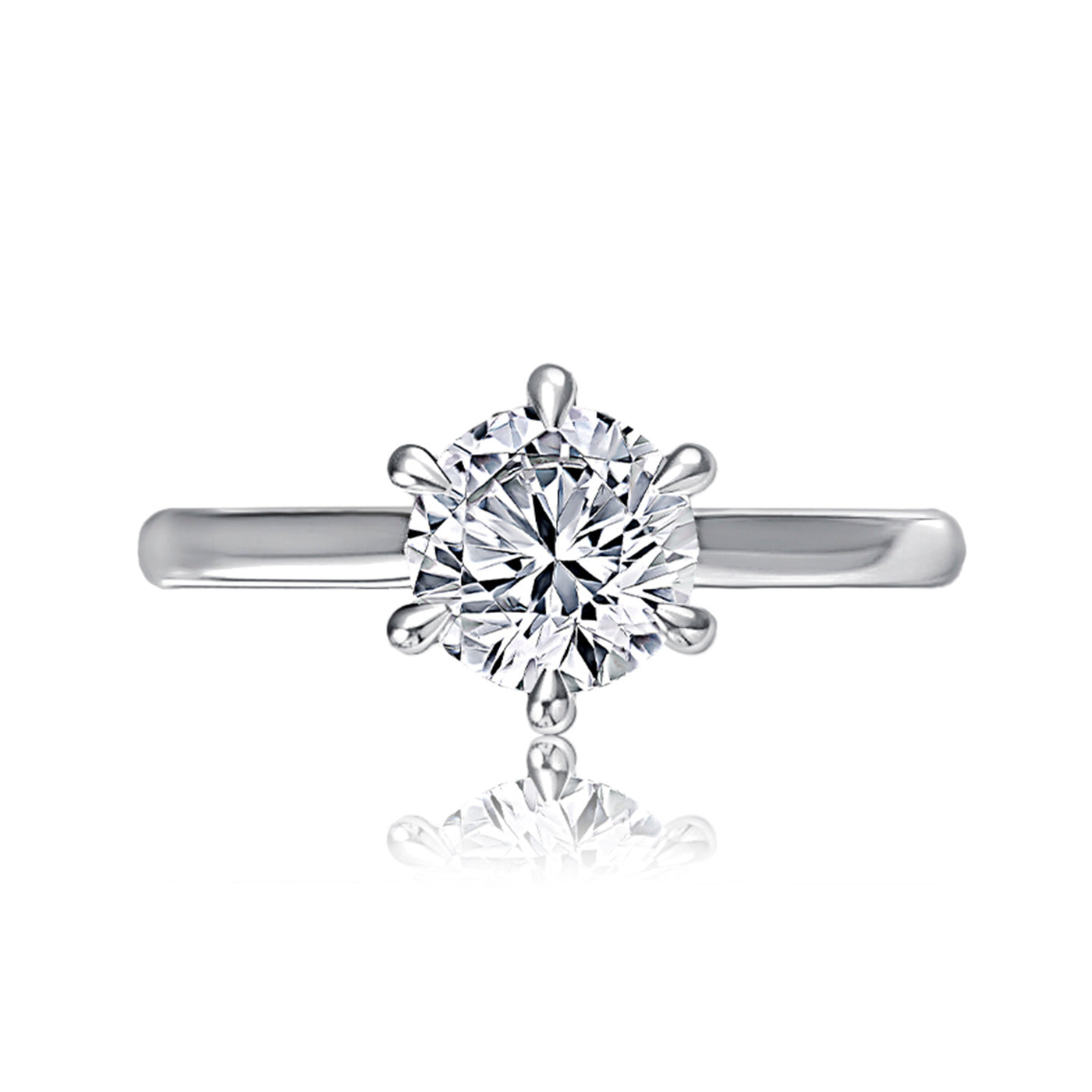 A.Jaffe 14k White Gold Solitaire Gold Semi-Mount Ring – MECRD2756/201