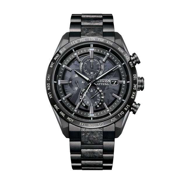 aquirarです CITIZEN ATTESA AT8285-68Z HAKUTO-R Purple Dial Titanium Watch