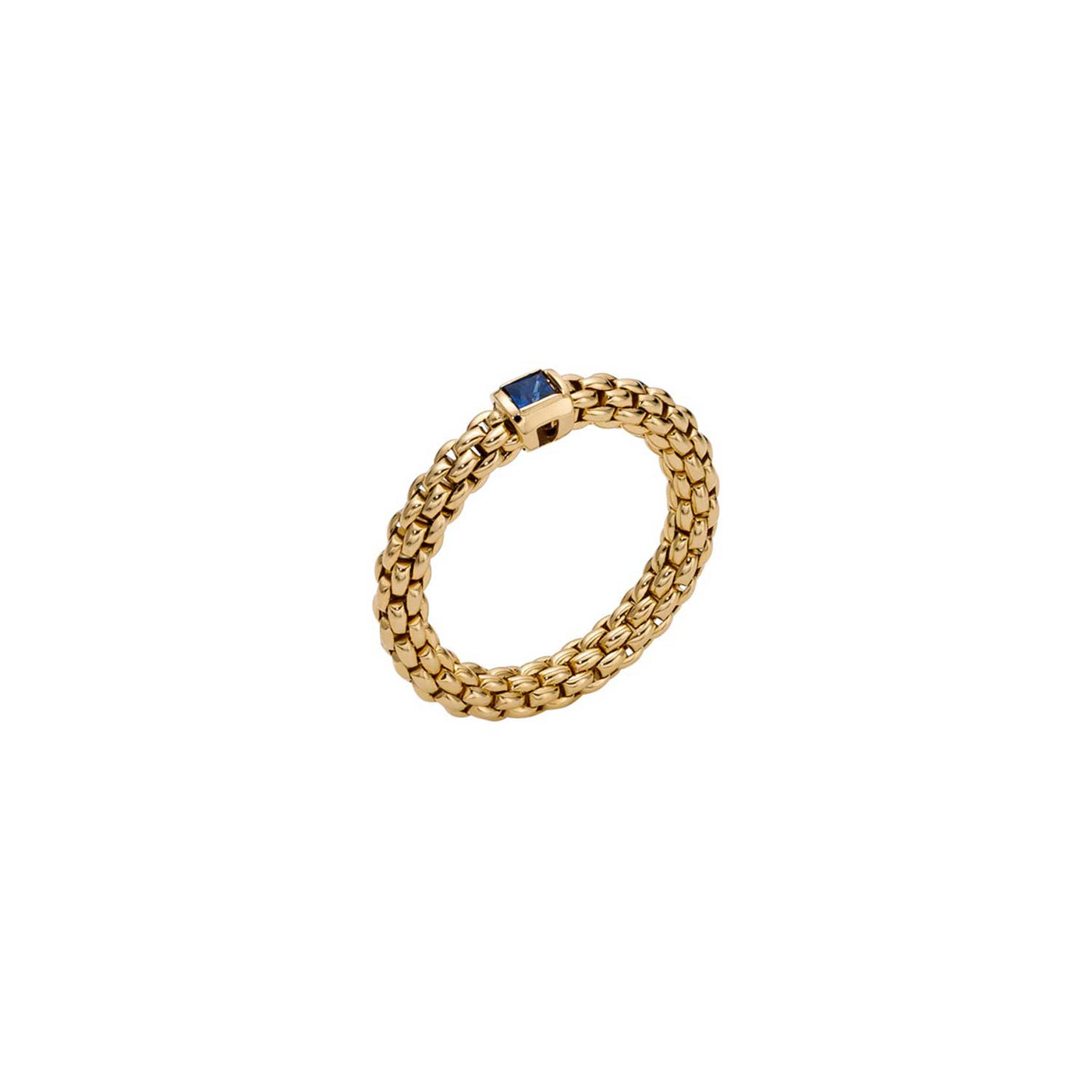 Fope 18k Yellow Gold with Sapphire Souls Flex'It Fashion Ring – 09E08AX-B2-G-XGX-00L