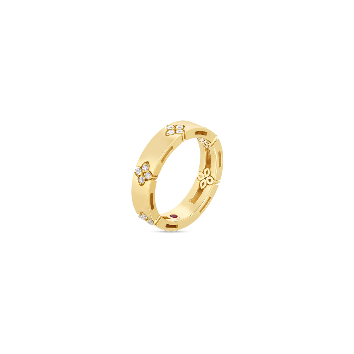 Roberto Coin 18k Yellow Gold Love in Verona Flower Fashion Ring – 8882970AY65X