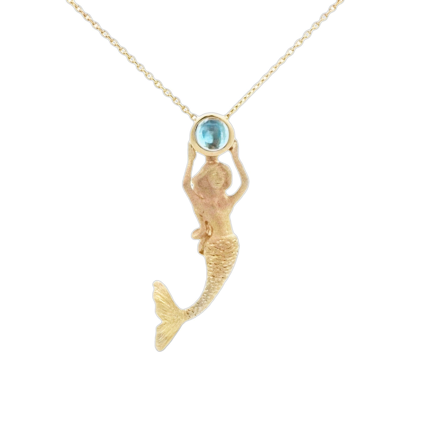 Denny Wong Designs 14k Yellow Gold Moonstone Mermaid Pendant – TPMS-25MS