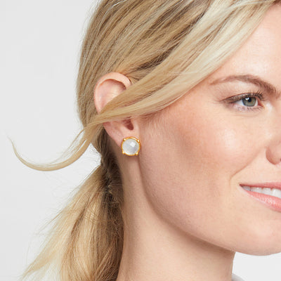 Julie Vos 24k Gold Plate Honey Round Stud Earrings – ER576GIRC00