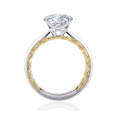 A.Jaffe 14k White & Yellow Gold Solitaire Diamond Semi-Mount Engagement Ring – MECRD2337Q/150