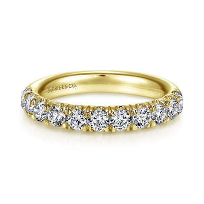 Gabriel & Co. 14k Yellow Gold Straight Diamond Wedding Band – AN6074Y44JJ