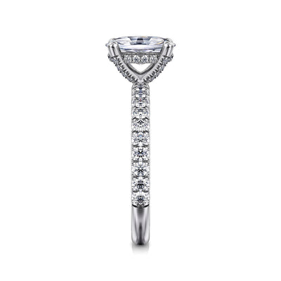 Gabriel & Co. 14k White Gold Hidden Halo Diamond Semi-Mount Engagement Ring – ER13904O6W44JJ.CSCZ