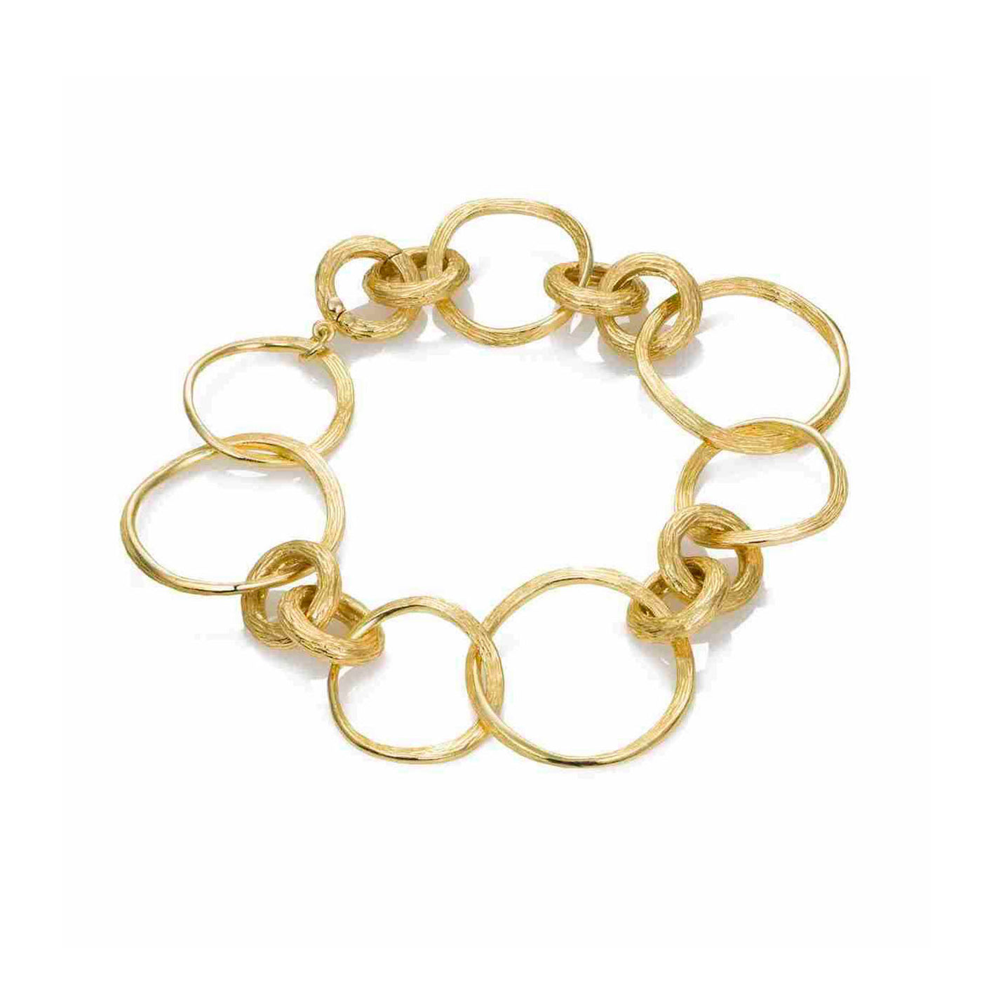 Jorge Revilla Sterling Silver 18k Yellow Gold Vermeil Florence Fancy Link Bracelet – PU129-27/O