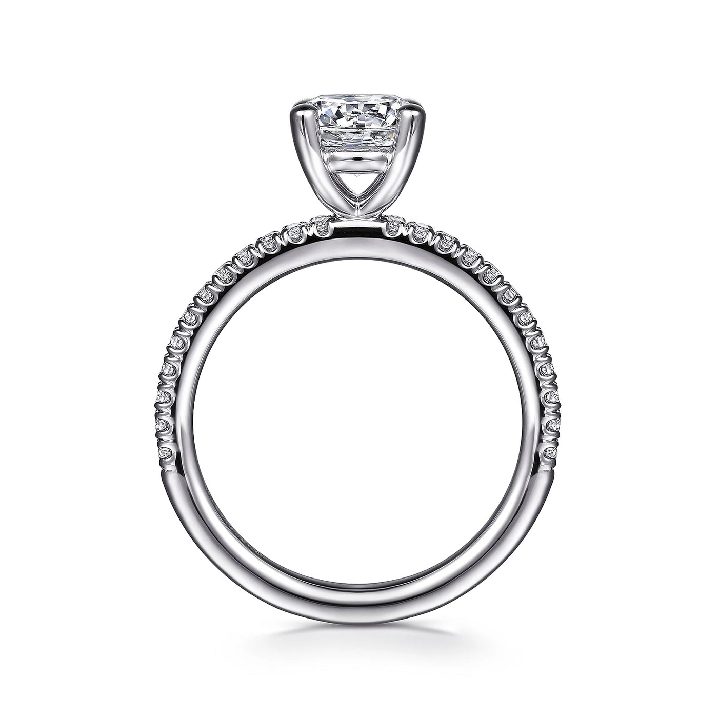 Gabriel & Co. 14k White Gold Solitaire Diamond Semi-Mount Engagement Ring – ER15525R4W44JJ.CSCZ
