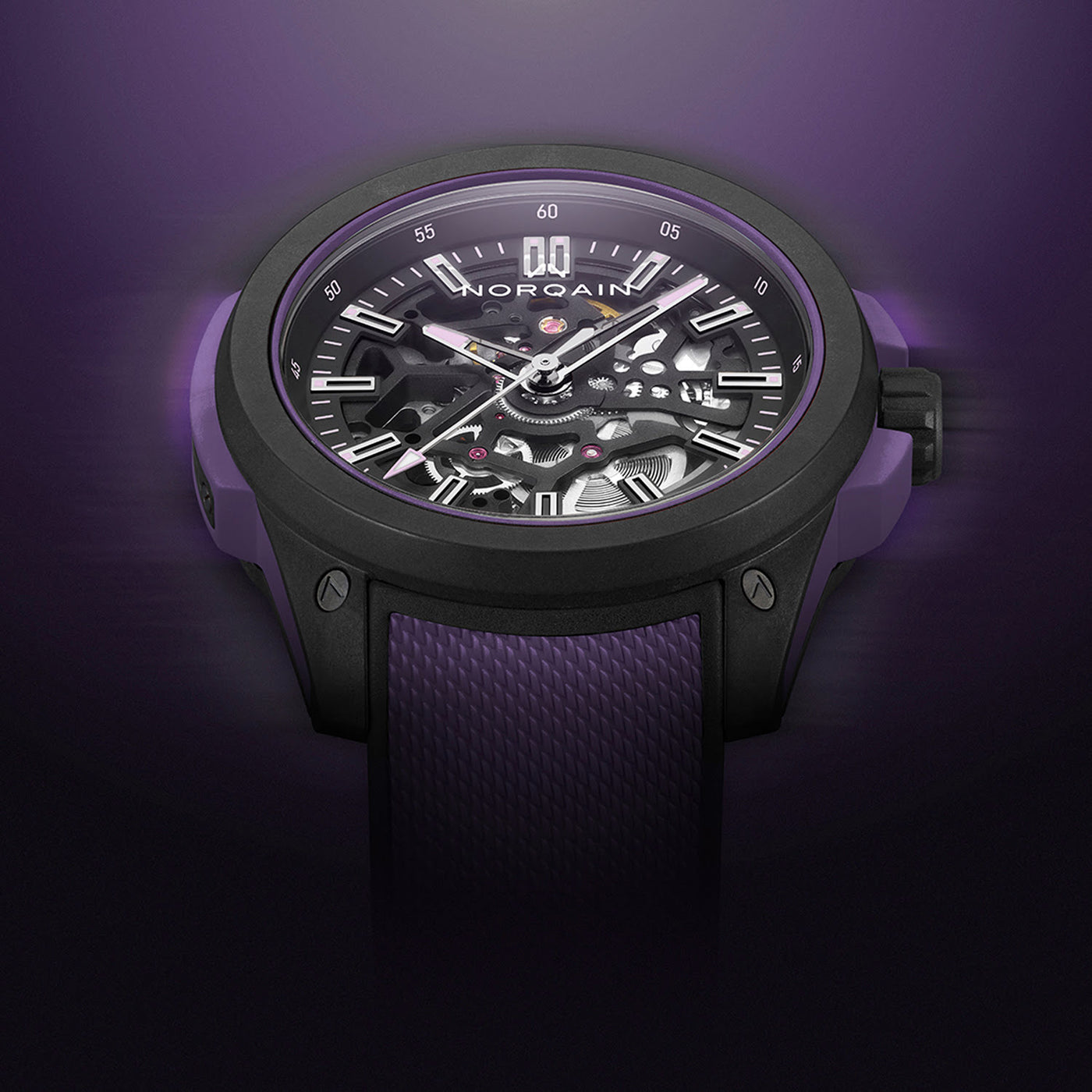 NORQAIN Independence Wild One Skeleton Purple Limited Edition Automatic – N3000.07Q26.B23.R01