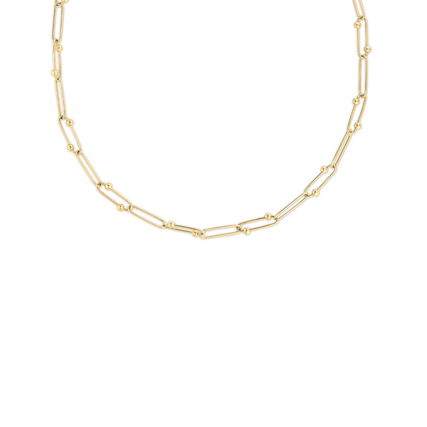 Roberto Coin 18k Yellow Gold Oro Classic Paperclip Link Necklace – 9151252AY180