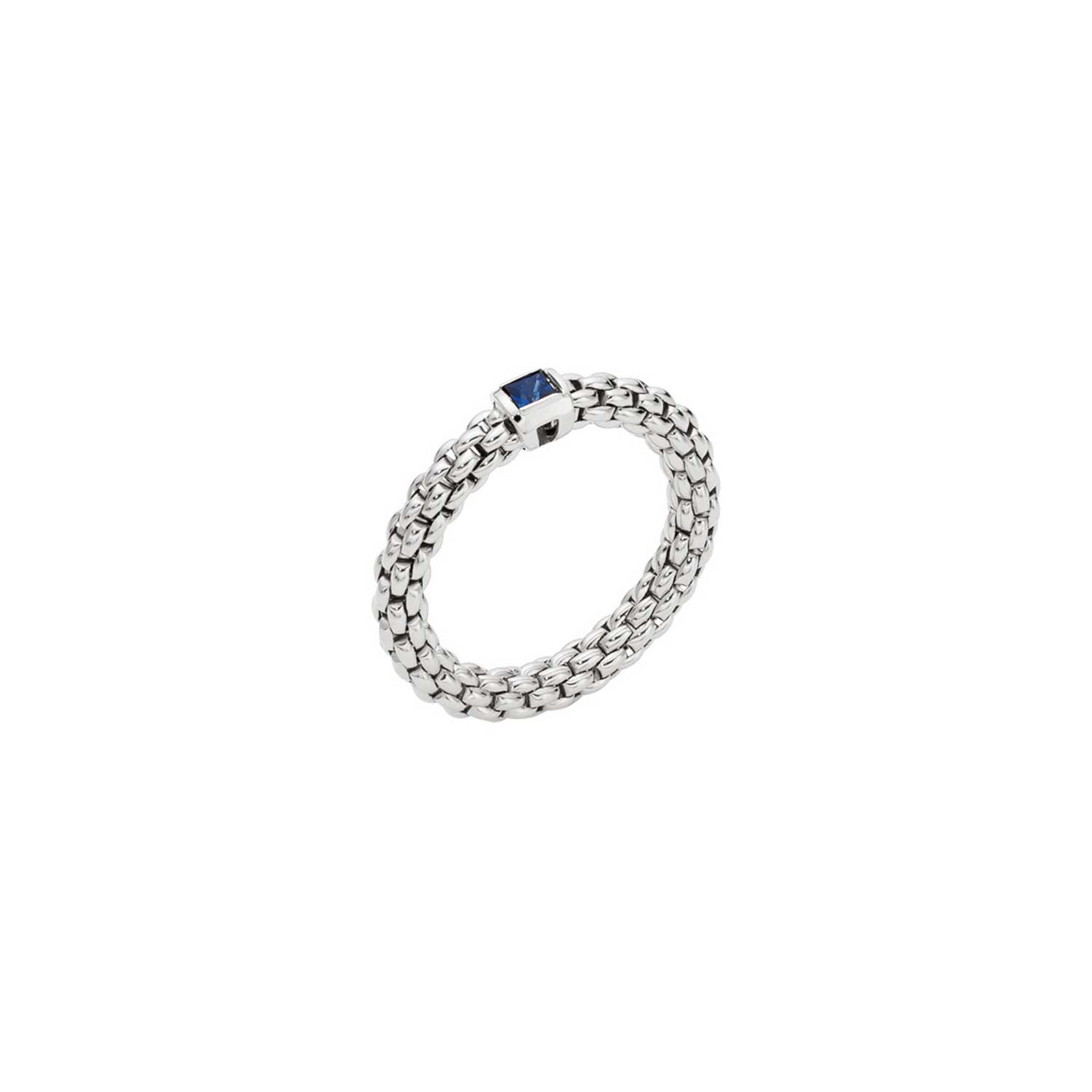 Fope 18k White Gold with Sapphire Souls Flex'It Fashion Ring – 09E08AX_B2_B_XBX_00L