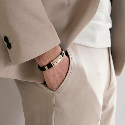 Misani Milano Sterling Silver and 18k Leather – B230