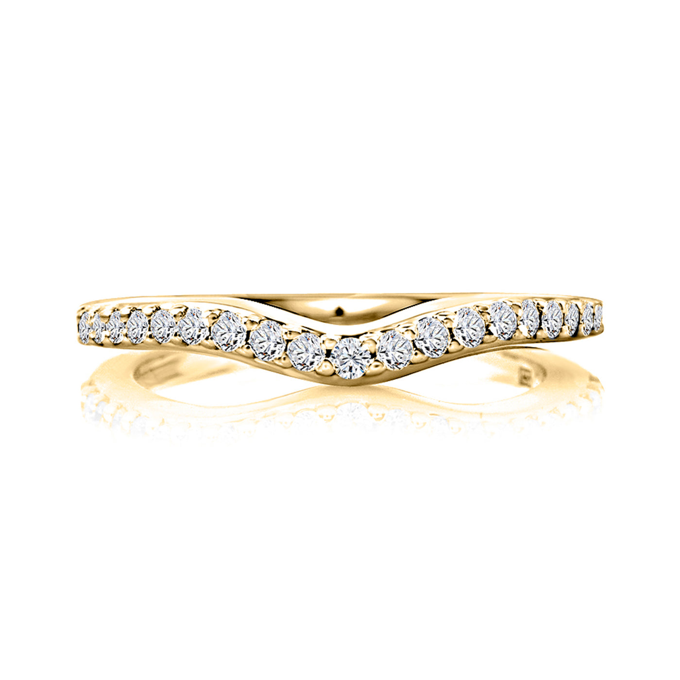 A.Jaffe 14k Yellow Gold Curved Diamond Wedding Band – WR0970/25