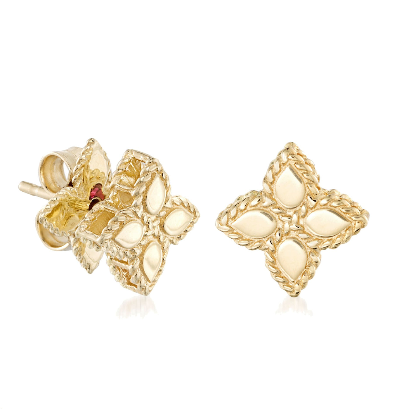 Roberto Coin 18k Yellow Gold Princess Flower Flower Button Earrings – 7771377AYER0