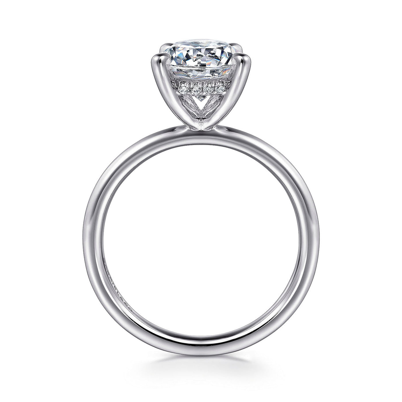 Gabriel & Co. 14k White Gold Round Diamond Semi-Mount Engagement Ring – ER15739R8W44JJ.CSCZ