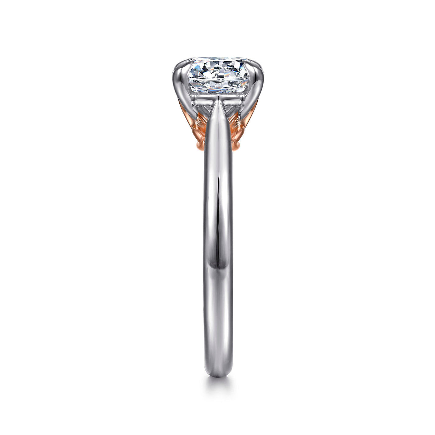Gabriel & Co. 14k White & Rose Gold Solitaire Round Diamond Semi-Mount Ring – ER16713R8T4JJJ.CSCZ