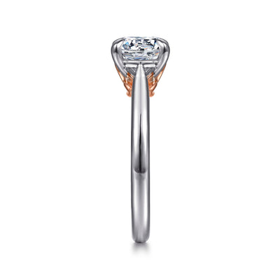 Gabriel & Co. 14k White & Rose Gold Solitaire Round Diamond Semi-Mount Ring – ER16713R8T4JJJ.CSCZ