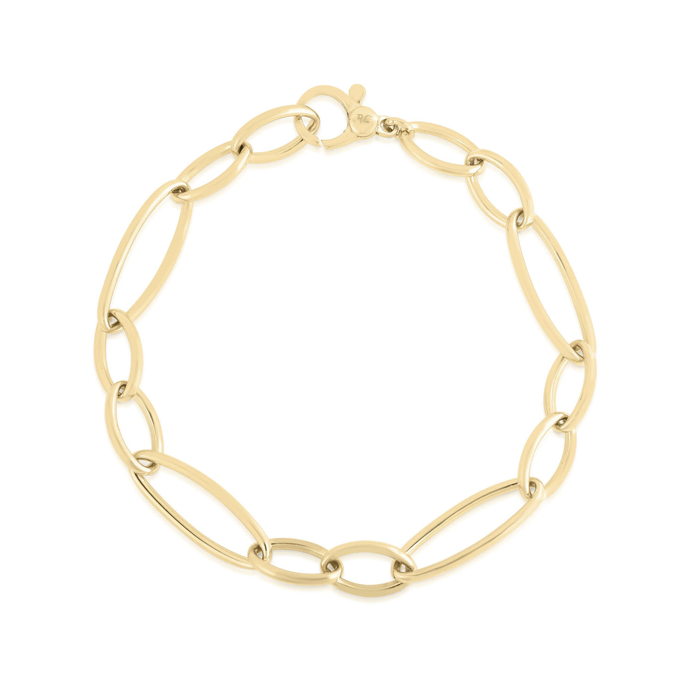 Roberto Coin 18k Yellow Gold Designer Gold Open Link Bracelet – 915913AYLB00