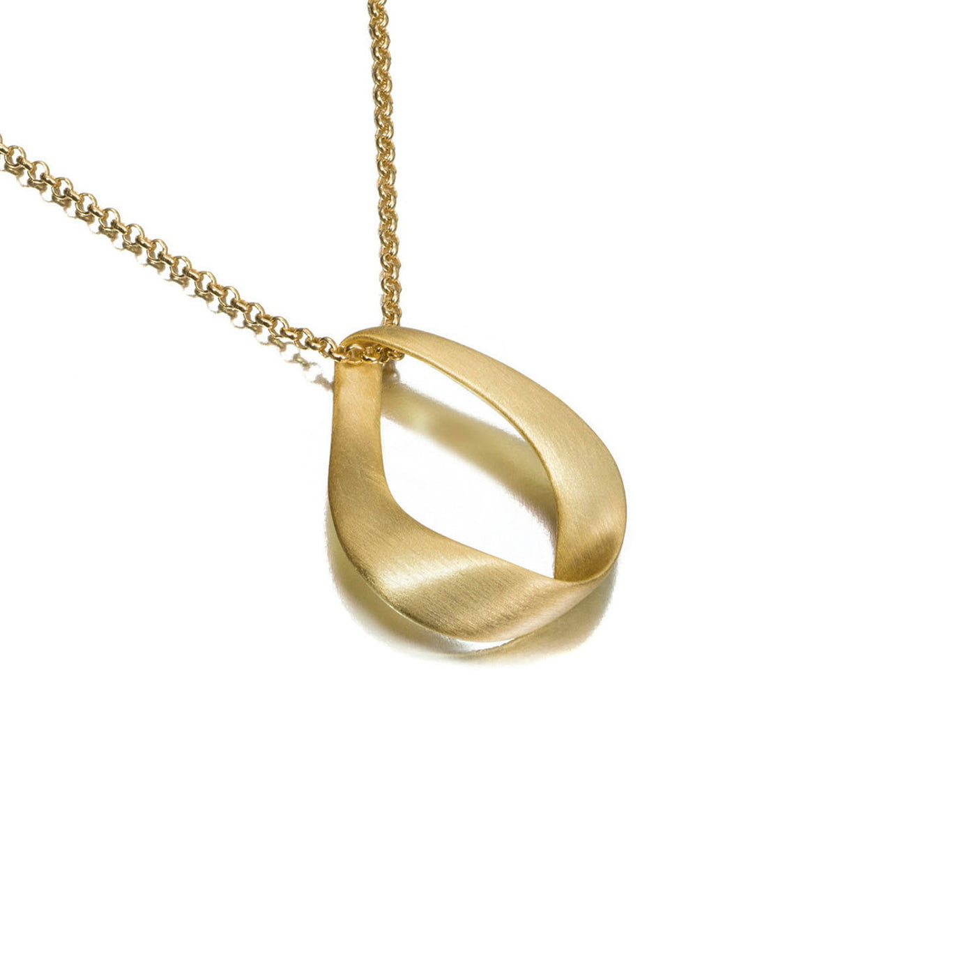 Jorge Revilla Sterling Silver 18k Yellow Gold Vermeil Love Free Form Pendant – CG120-5636/OM