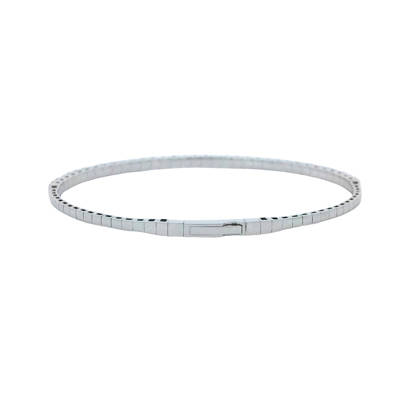 Heera Moti 14k White Gold Flexible Diamond Bangle Bracelet – BDD2395-801