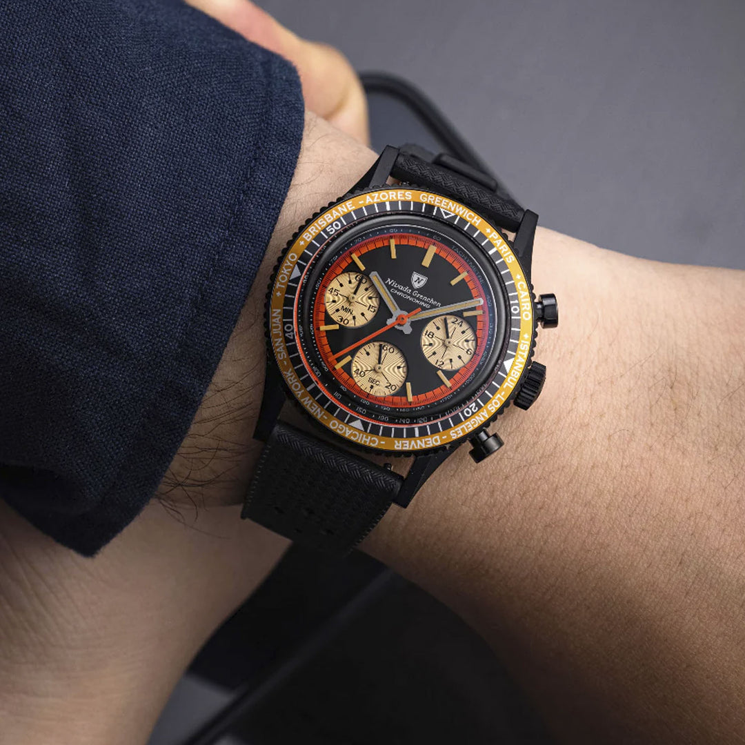 Nivada Grenchen Chronoking Mecaquartz Black – 87041Q01 – Little
