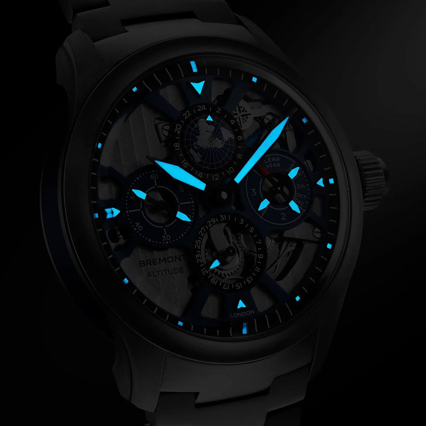 Bremont Altitude Skeletonised Perpetual Clendar GMT Limited Edition Stem Winding – ALT42-PER-TI-BLSKL-B