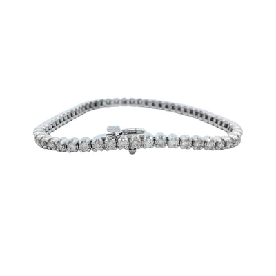 Heera Moti 14k White Gold Diamond Tennis Bracelet – BR5261-380