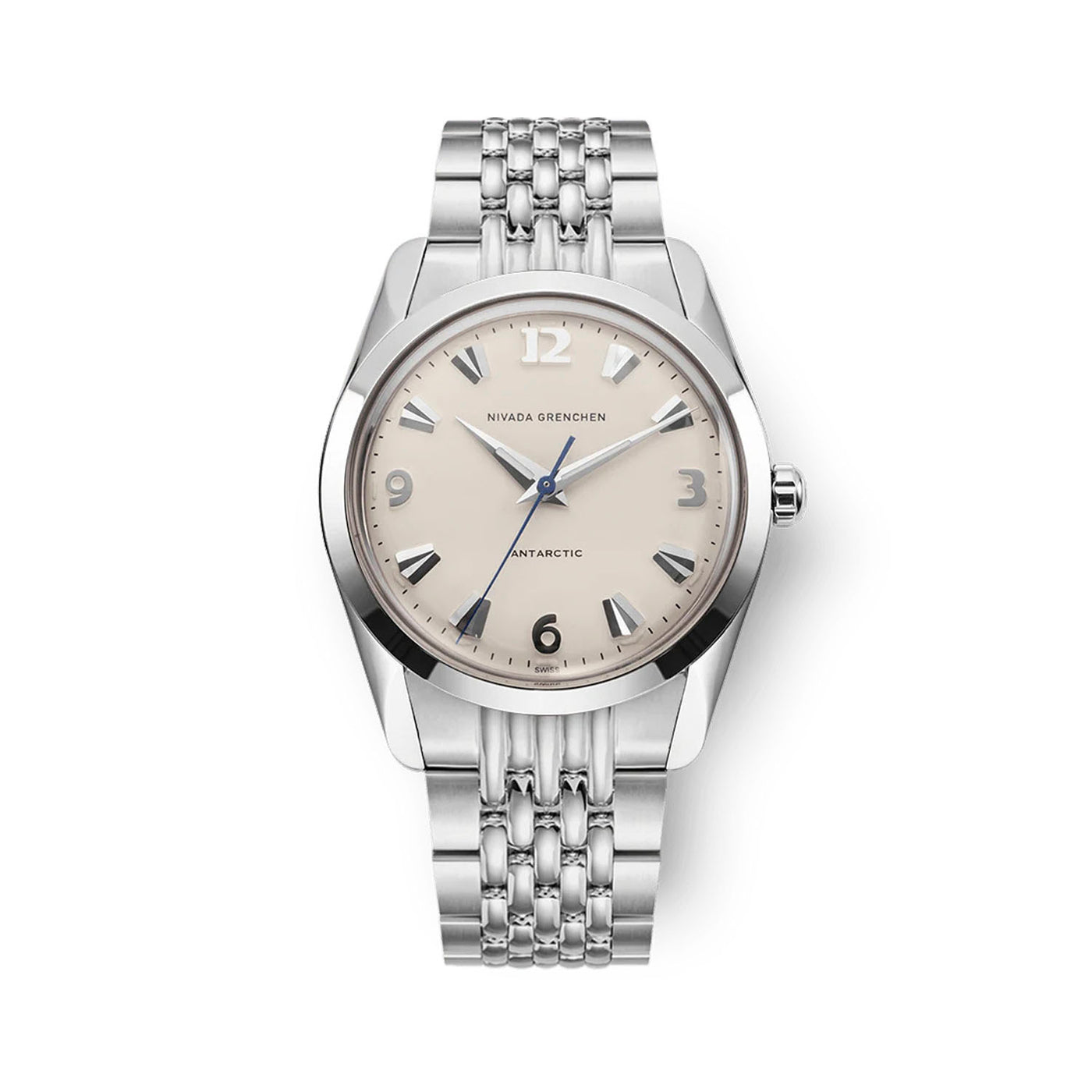 Nivada Grenchen Antarctic 35mm Eggshell White Stem Winding – 35004M04