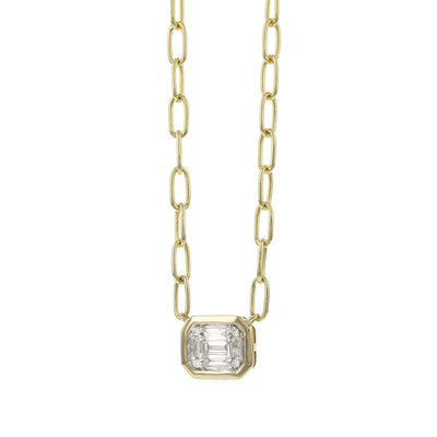 Allison Kaufman 14k Yellow Gold Diamond Cluster Necklace – N8480