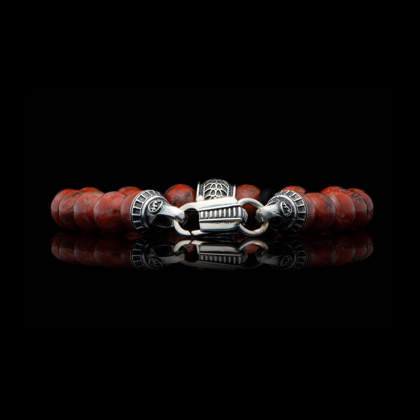 William Henry Newport Beaded Bracelet with Red Jasper – BB49 RSJ - LG