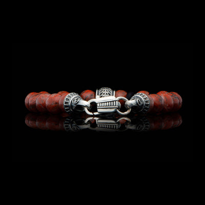 William Henry Newport Beaded Bracelet with Red Jasper – BB49 RSJ - LG