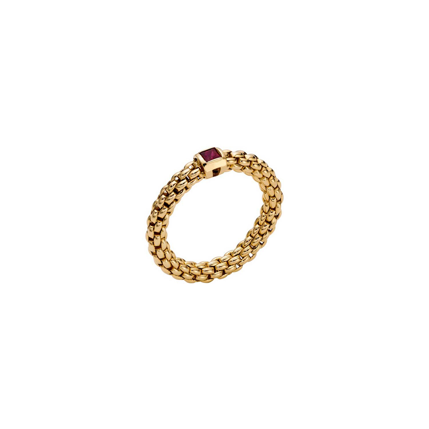 Fope 18k Yellow Gold with Ruby Souls Flex'It Fashion Ring – 09E08AX_B4_G_XGX_00L