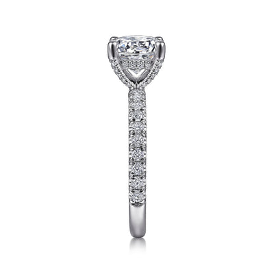 Gabriel & Co. 14k White Gold Round Solitaire Diamond Semi-Mount Engagement Ring – ER13904R8W44JJ.CSCZ