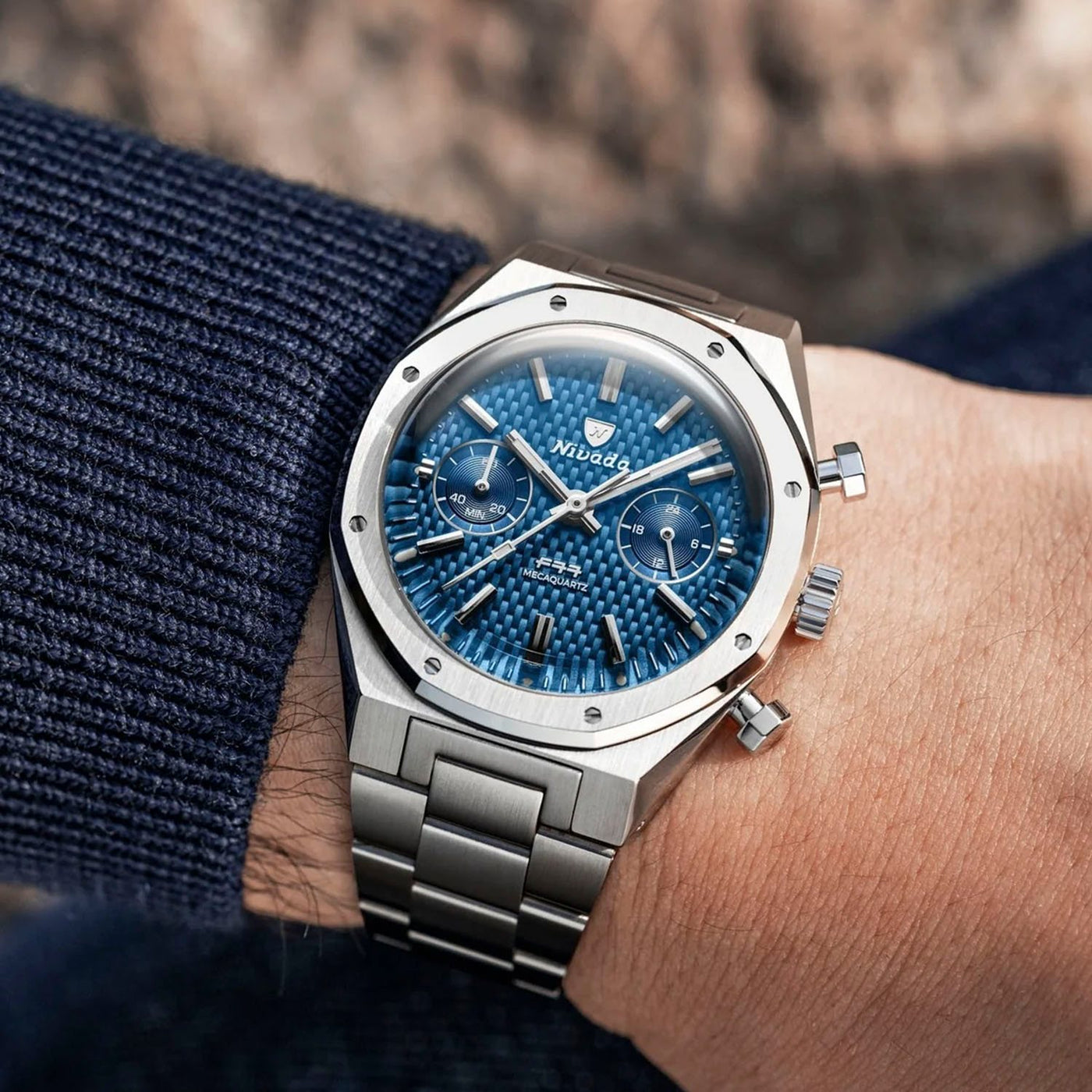 Nivada Grenchen F77 Chrono Blue Mecaquartz – 68000Q77 – Little