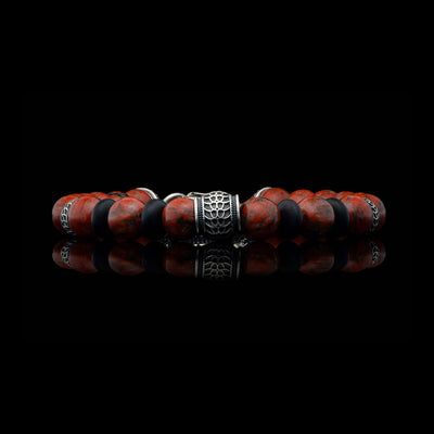 William Henry Newport Beaded Bracelet with Red Jasper – BB49 RSJ - LG