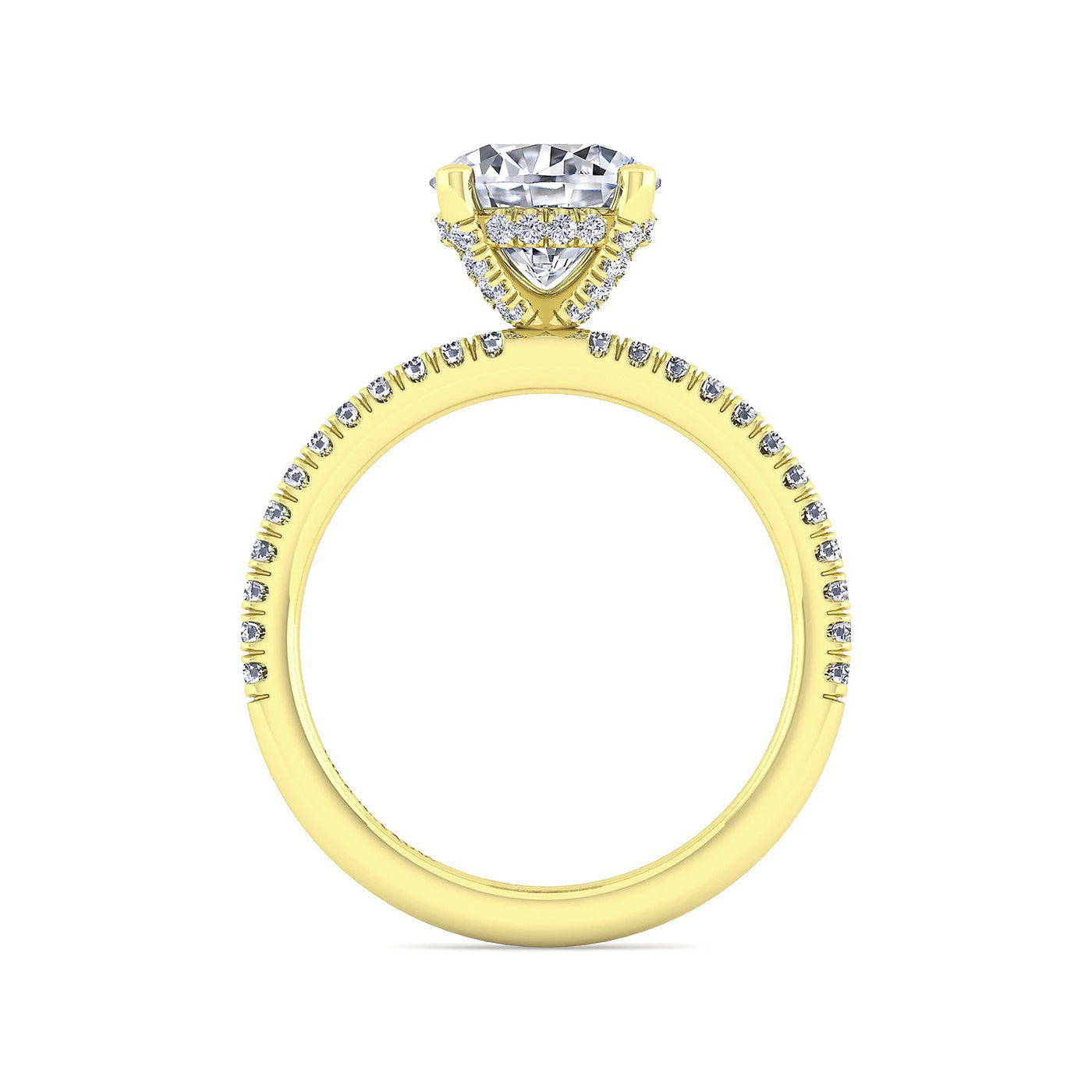 Gabriel & Co. 14k Yellow Gold Solitaire Diamond Semi-Mount Engagement Ring – ER13903R8Y44JJ.CSCZ