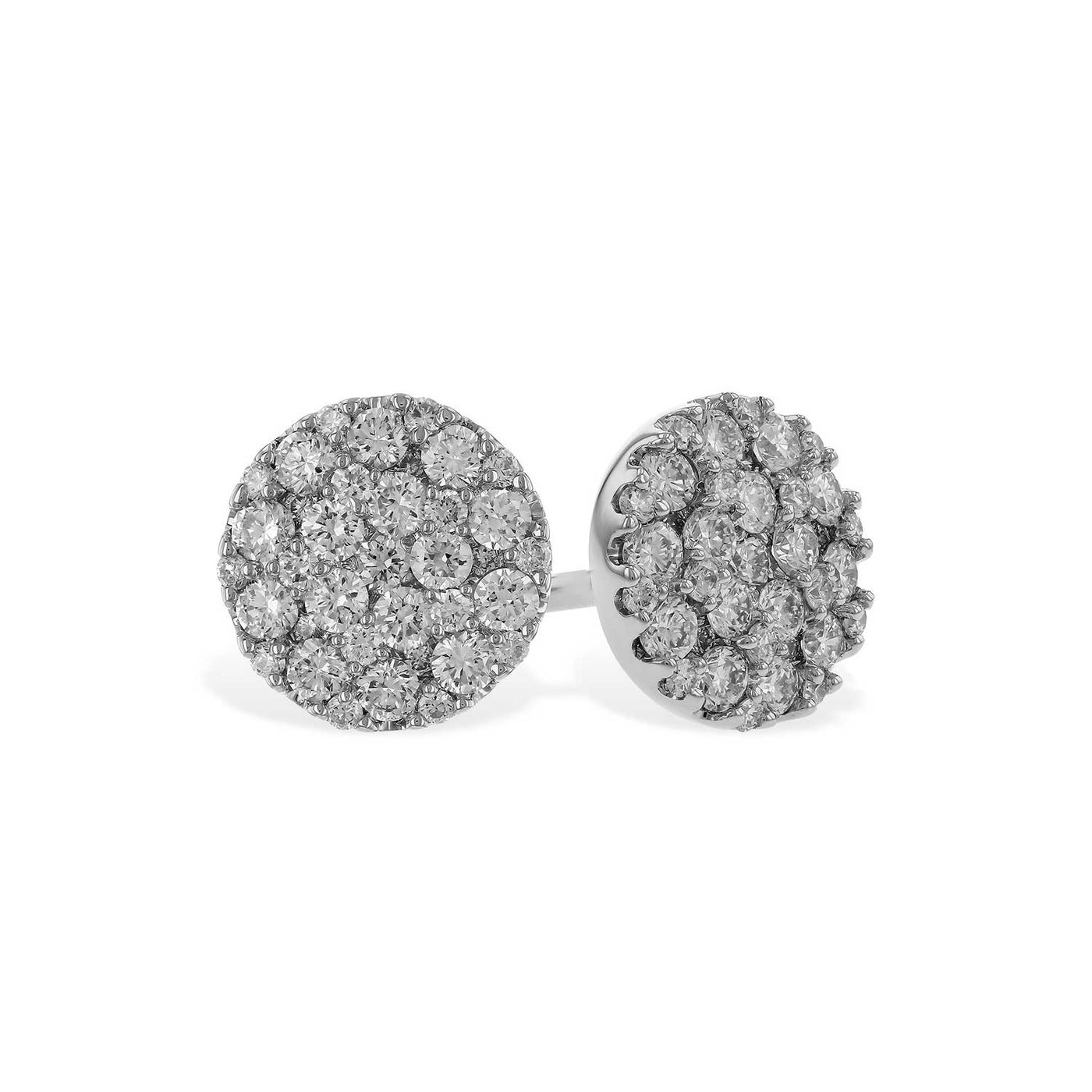 Allison Kaufman 14k White Gold Round Diamond Stud Earrings – E2304
