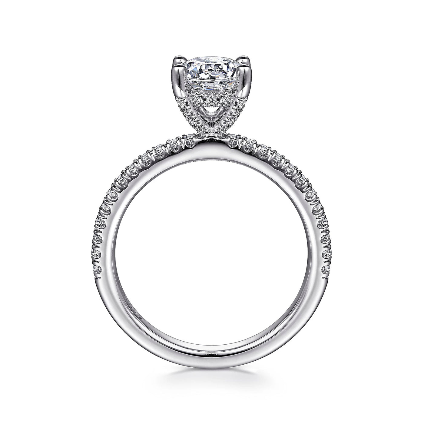 Gabriel & Co. 14k White Gold Solitaire Diamond Semi-Mount Engagement Ring – ER13903R4W44JJ.CSCZ