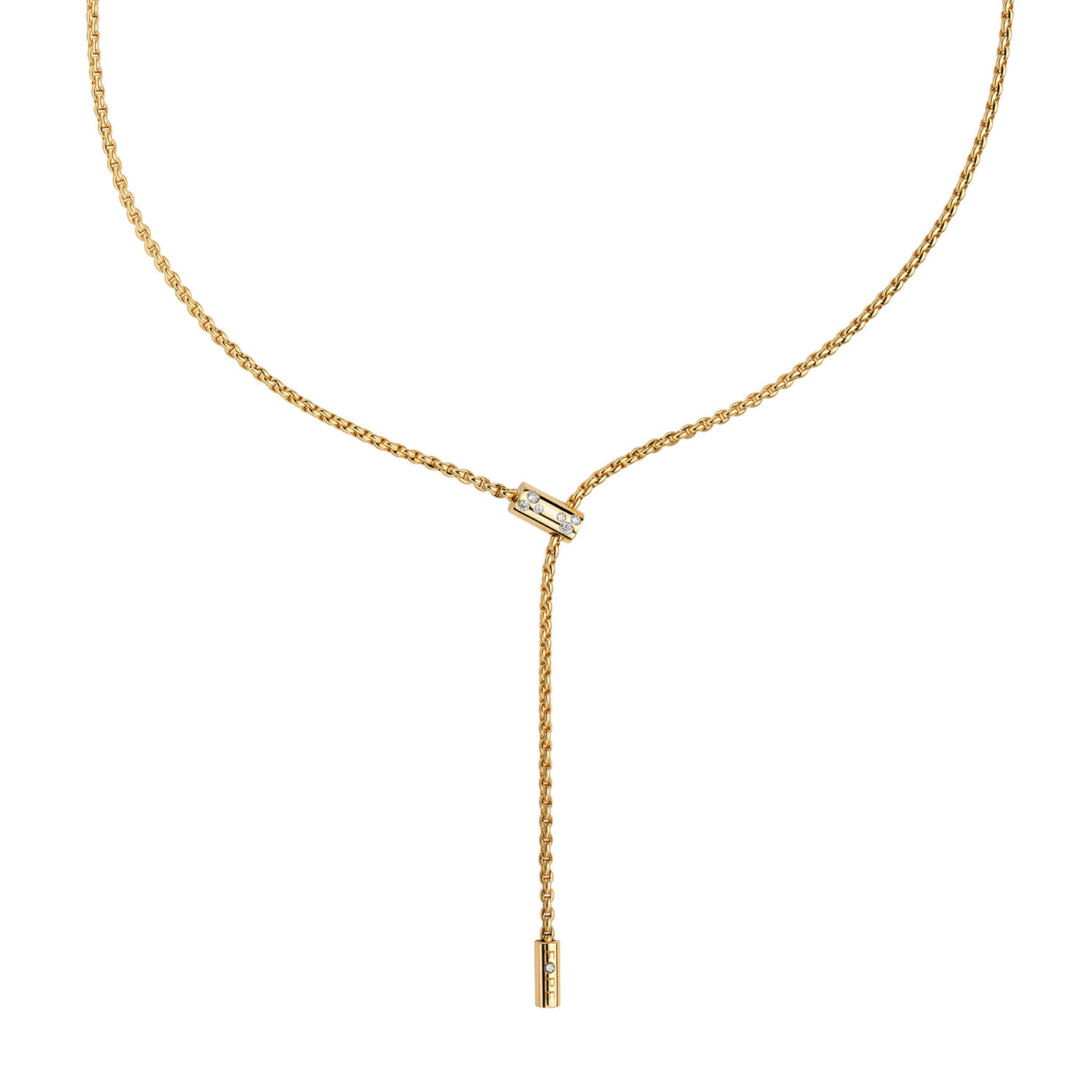 Fope 18k Yellow Gold Aria 0.11TWT Diamonds Lariat Necklace – 89003FX_BB_G_GGX_041