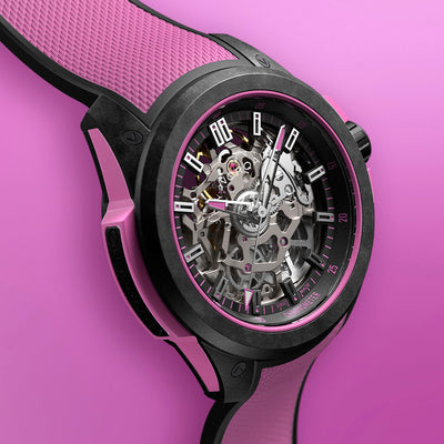 NORQAIN Independence Wild One Skeleton Hyper Pink Automatic – NNQ3001QBPI1AS/B003/3W2PIBR.18BQ