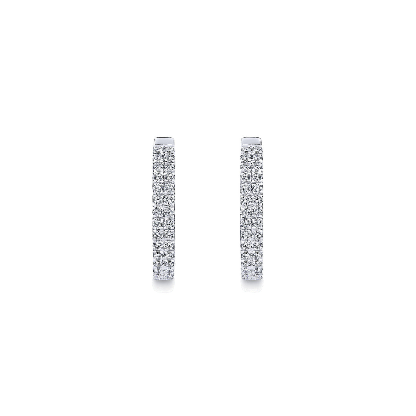 Gabriel & Co. 14k White Gold Classic Round Diamond Huggie Earrings – EG13173W45JJ