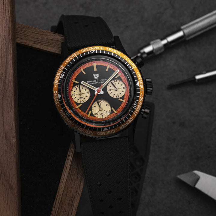 Nivada Grenchen Chronoking Mecaquartz Black – 87041Q01 – Little