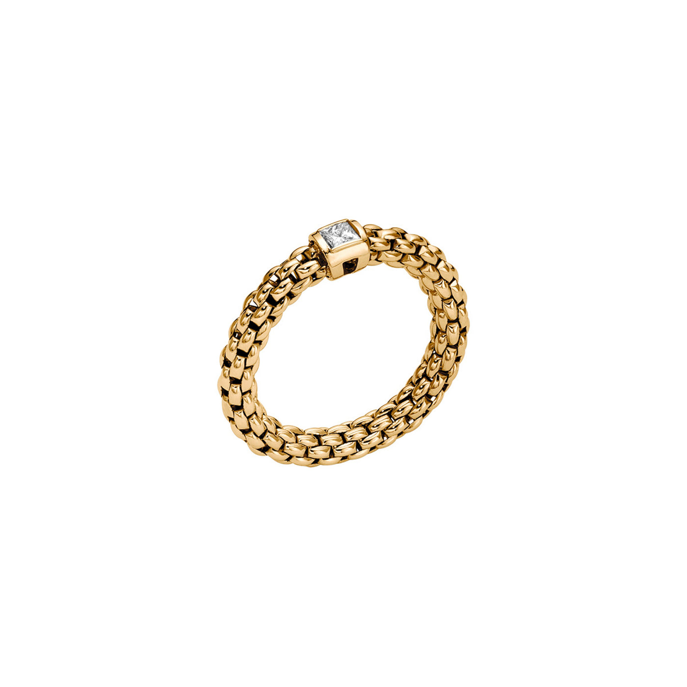 Fope 18k Yellow Gold with Diamond Souls Flex'It Fashion Ring – 09E08AX-BB-G-XGX-00S