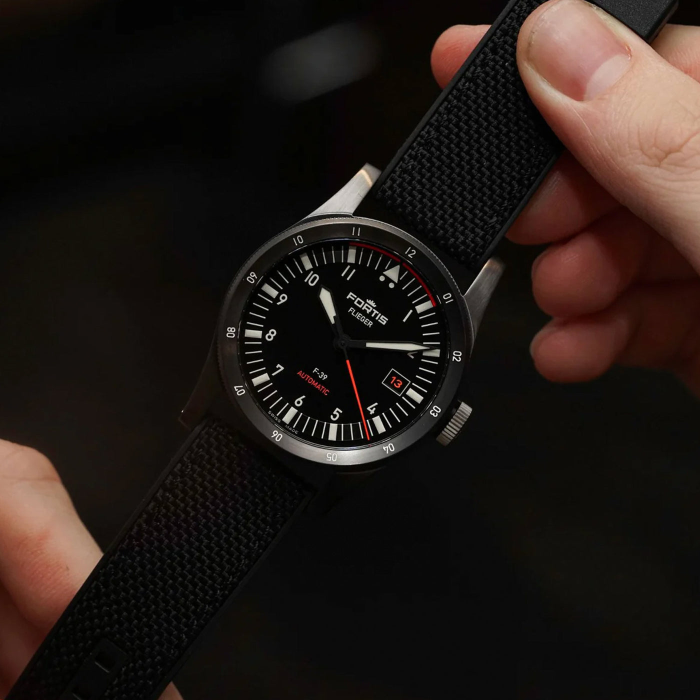 Fortis Flieger F-39 WERK 7 Mission Black Limited Edition Automatic – F4220028