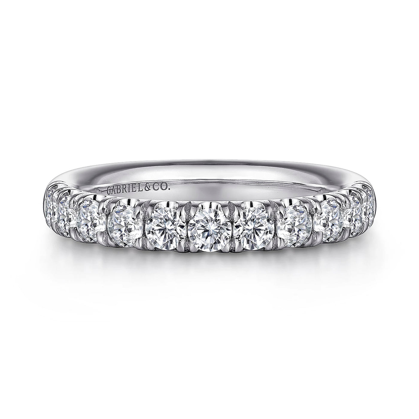 Gabriel & Co. 14k White Gold Straight Diamond Wedding Band – AN6073W44JJ