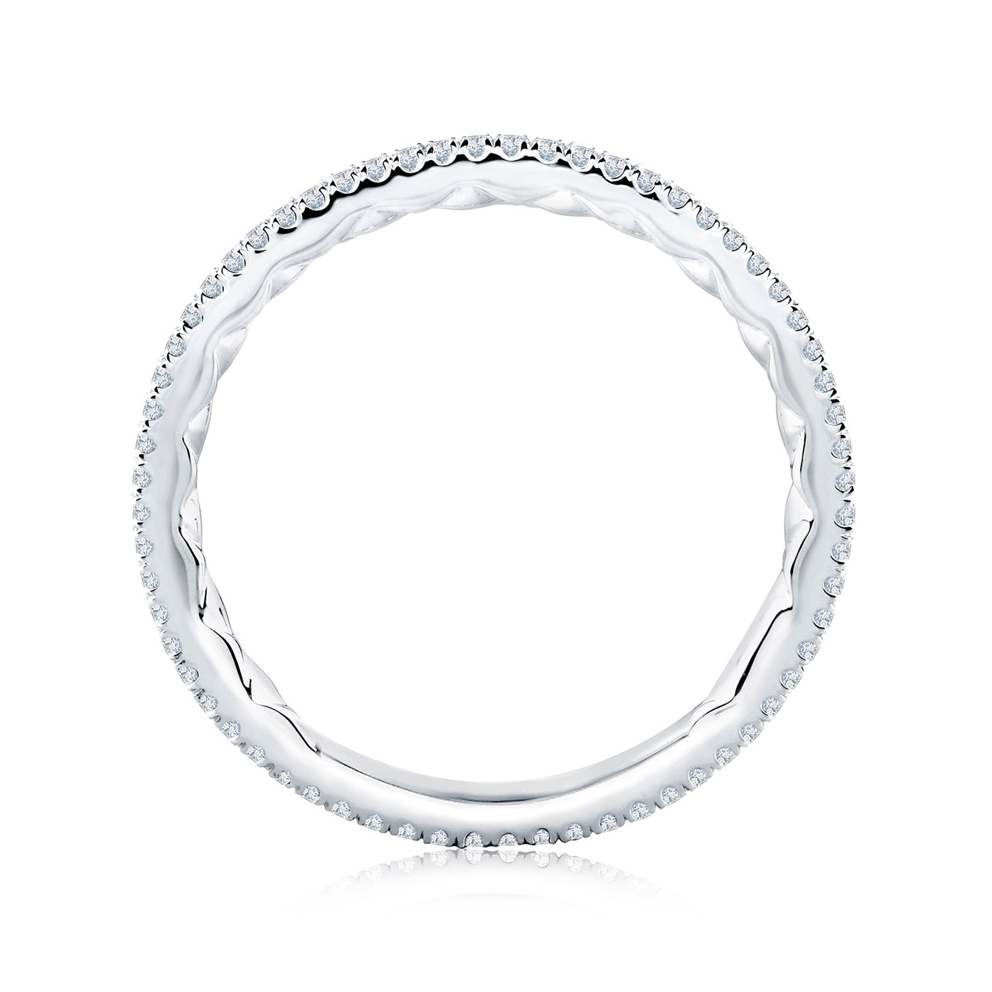 A.Jaffe 14k White Gold Straight Diamond Wedding Band – WR1024Q/25