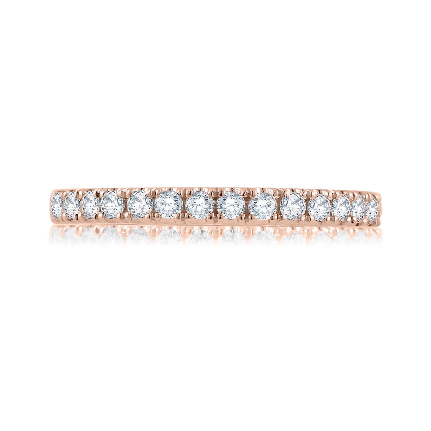 A.Jaffe 14k Rose Gold Straight Diamond Wedding Band – WR0906/15