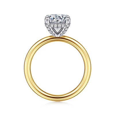 Gabriel & Co. 14k Yellow Gold Round Solitaire Diamond Semi-Mount Engagement Ring – ER16138R8M44JJ.CSCZ
