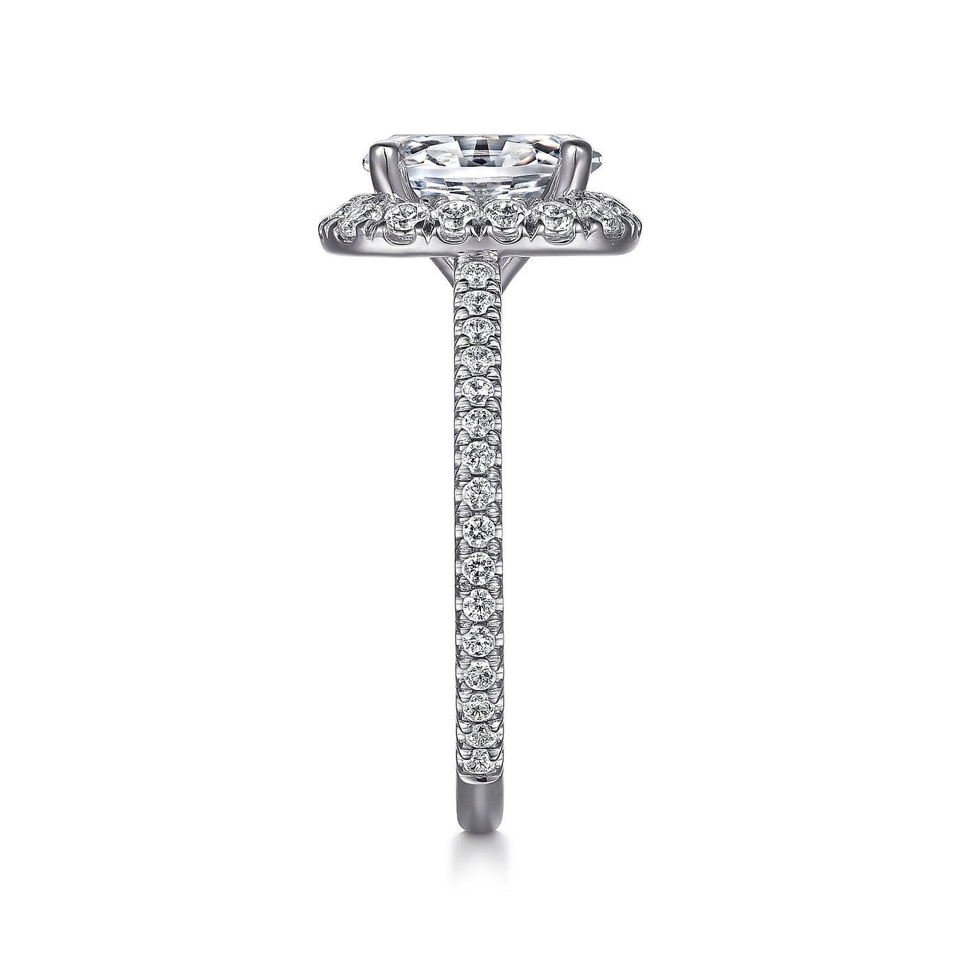 Gabriel & Co. 14k White Gold Oval Halo Diamond Semi-Mount Engagement Ring – ER15801O6W44JJ.CSCZ