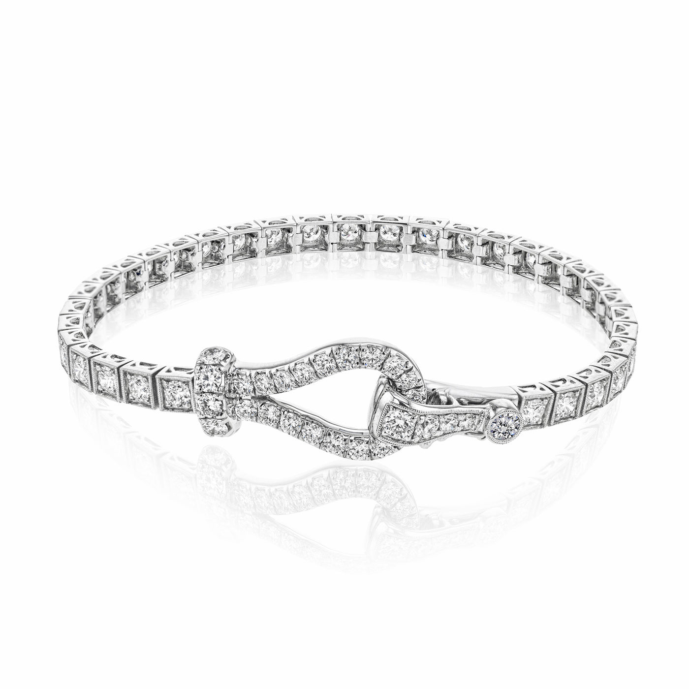 Simon G 18k White Gold Tennis Bracelet – MB1733